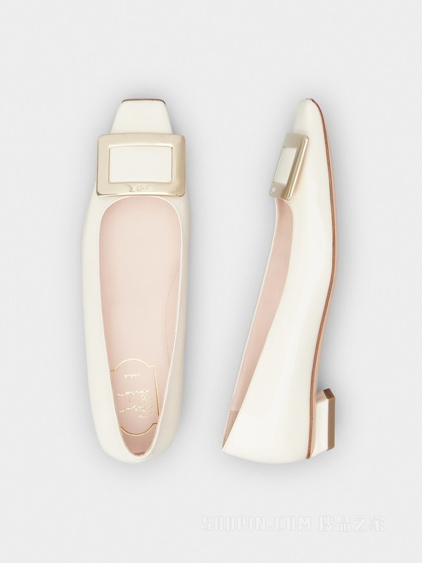 Belle Vivier 漆皮单鞋 白色