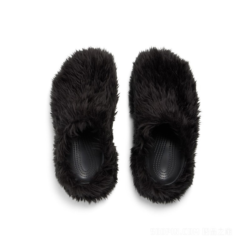 CROCS™人造毛皮女士穆勒鞋