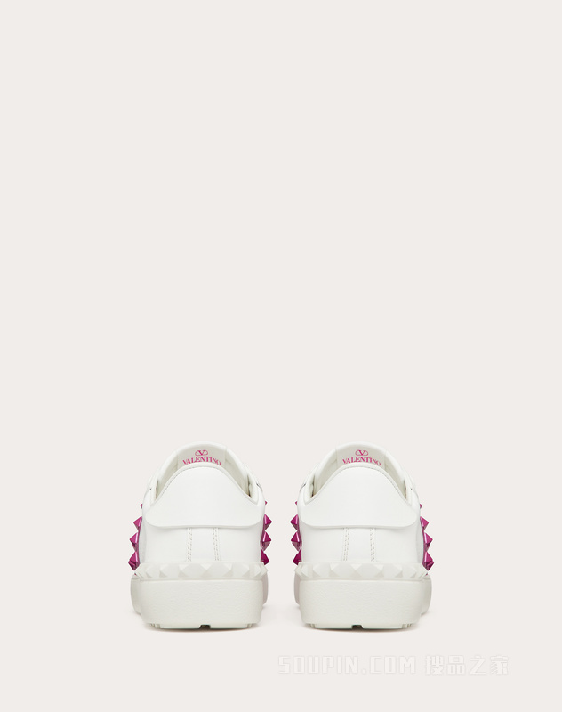 ROCKSTUD UNTITLED铆钉金属质感饰带小牛皮运动鞋