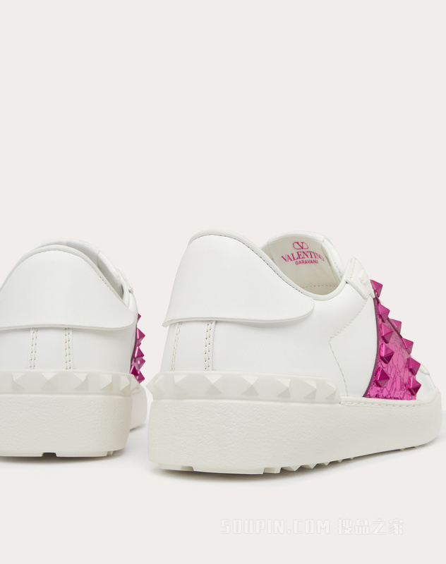 ROCKSTUD UNTITLED铆钉金属质感饰带小牛皮运动鞋