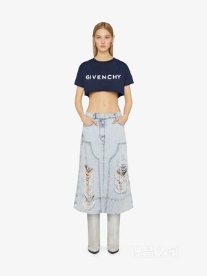 GIVENCHY LOGO短款T恤