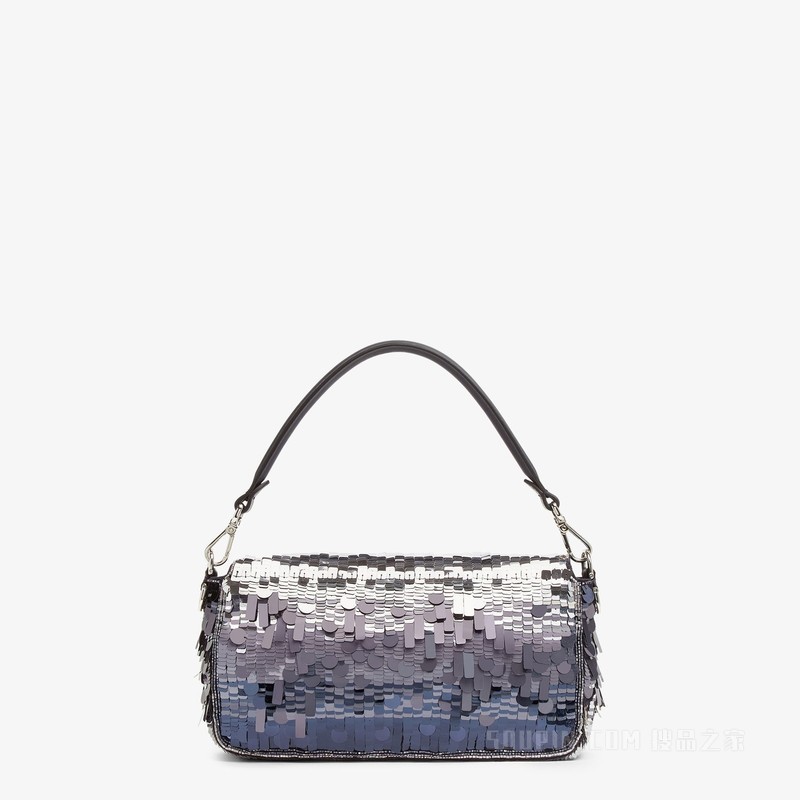 BAGUETTE手袋 渐变蓝亮片皮革手袋