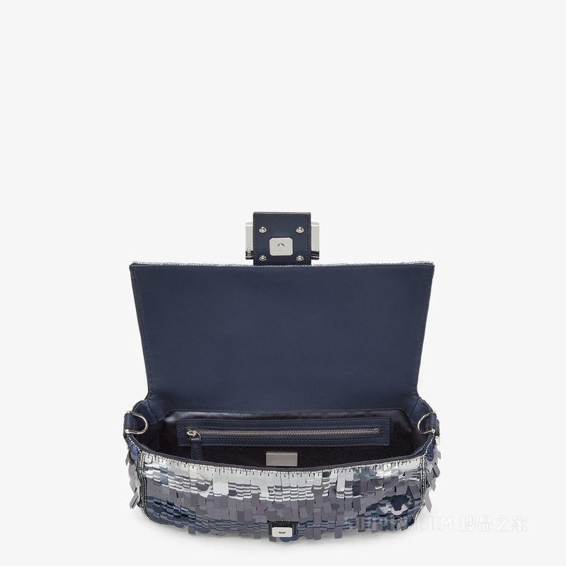 BAGUETTE手袋 渐变蓝亮片皮革手袋