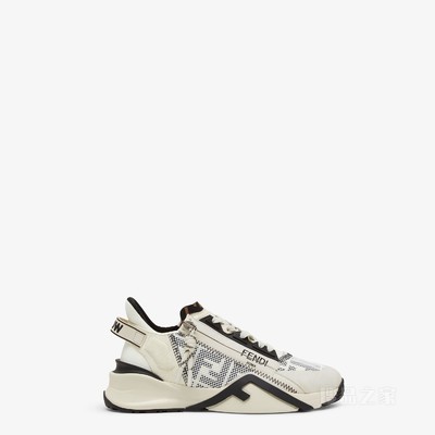 FENDI Flow 白色Lycra®低帮鞋