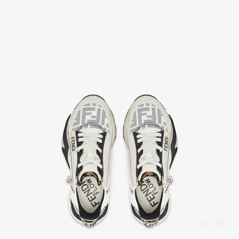 FENDI Flow 白色Lycra®低帮鞋