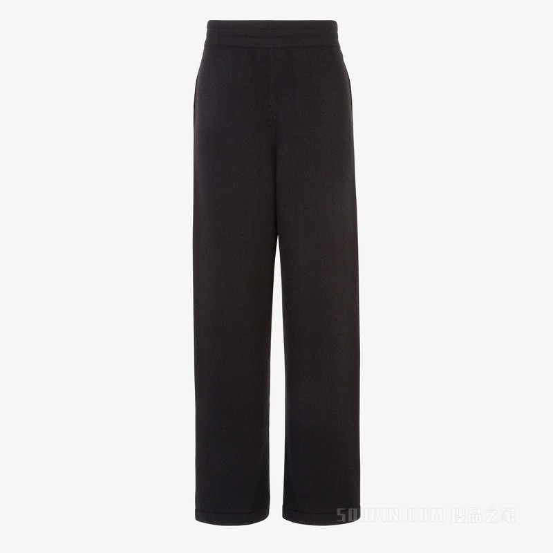 长裤 黑色羊绒长裤