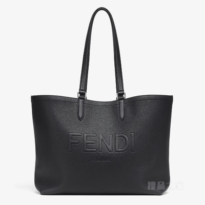 FENDI Roma皮革手提袋 黑色皮革手袋