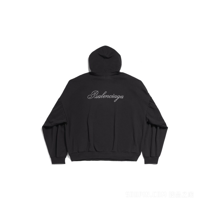 HANDWRITTEN ROUND HOODIE大廓形连帽卫衣