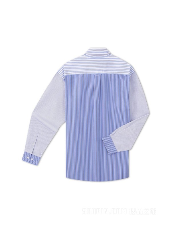 24新款早春男装纯棉府绸不规则条纹宽松衬衫外套MW0MW33794