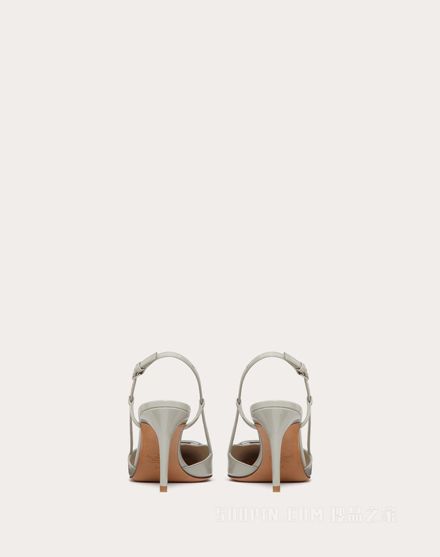 VALENTINO GARAVANI VLOGO SIGNATURE 装饰漆皮后系带高跟鞋