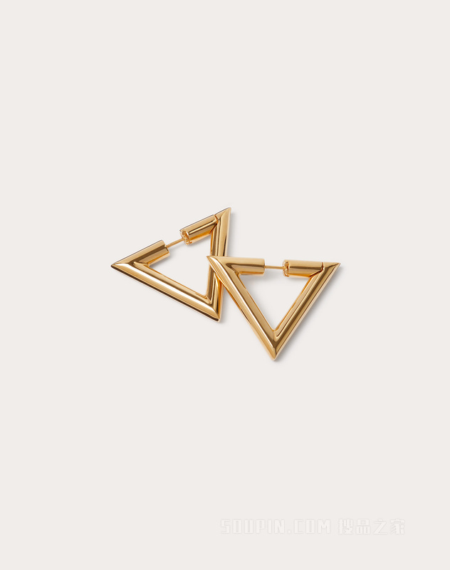 V字金属耳环