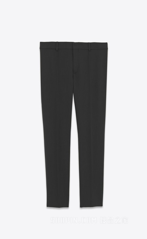 弹力华达呢低腰长裤