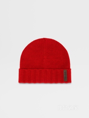 红色 Oasi Cashmere 针织帽