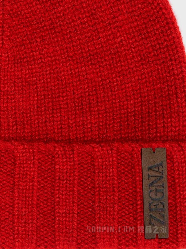红色 Oasi Cashmere 针织帽
