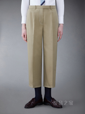 [早春新品]女士棉质斜纹宽松长裤
