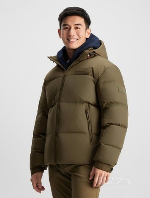 【御寒鹅绒】23秋冬男保暖加厚合身连帽面包羽绒服夹克33414