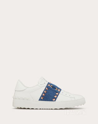 ROCKSTUD UNTITLED铆钉牛仔饰带小牛皮运动鞋