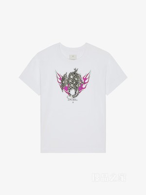 GIVENCHY Dragon印花方正版型T恤