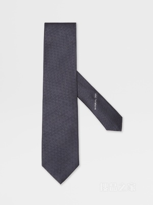 深灰色天然桑蚕丝领带