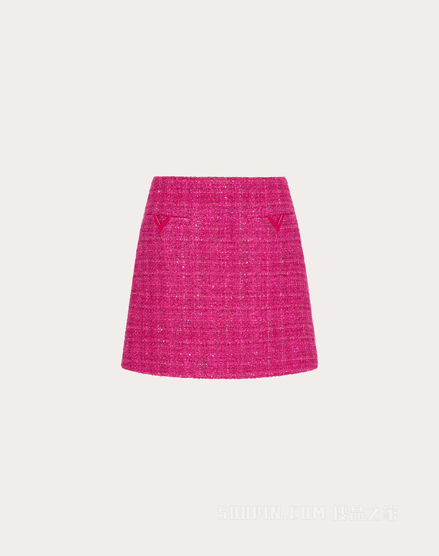 粗花呢迷你半裙