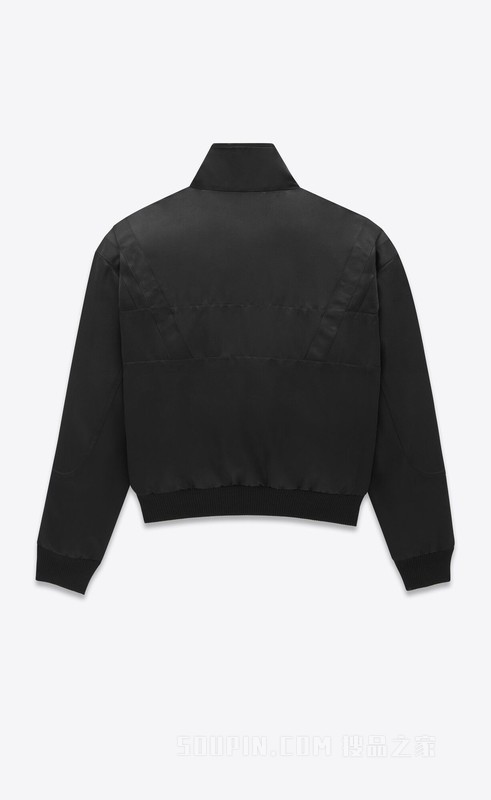 saint laurent teddy缎面夹克