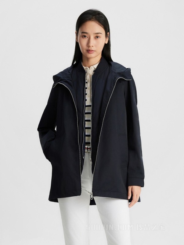 23新款秋冬女装三合一可脱卸内胆合身保暖羽绒服外套40197