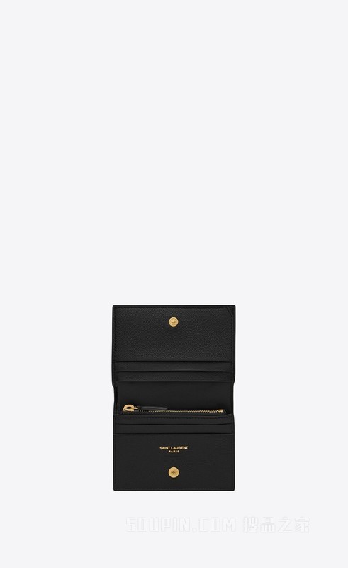 CASSANDRE SAINT LAURENT MATELASSÉ粒面压印皮革卡包