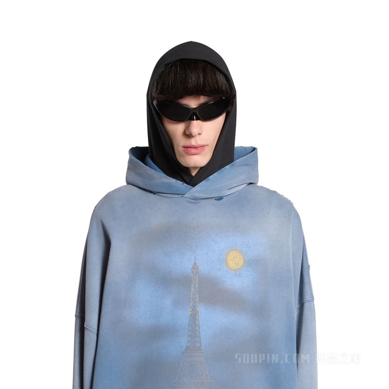PARIS MOON HOODIE大廓形连帽卫衣