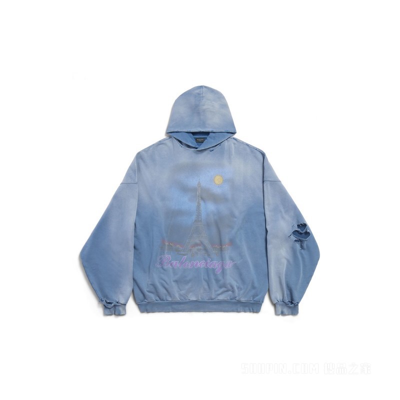 PARIS MOON HOODIE大廓形连帽卫衣