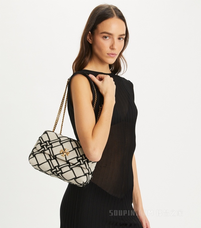 Kira 小号帆布两用肩背包 自然色/黑色