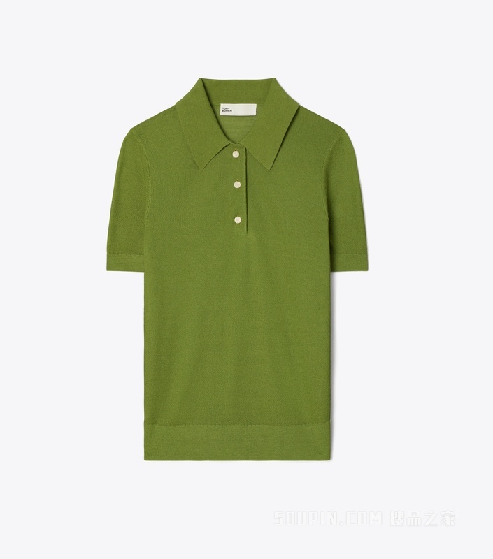 精细羊毛 Polo 衫 香蒜酱色