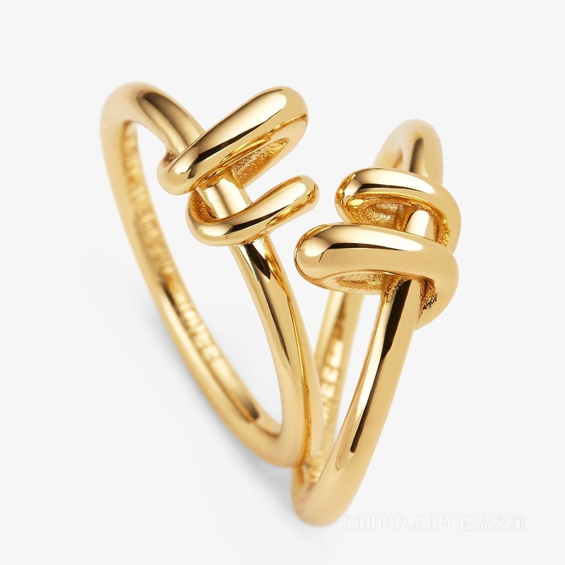 FENDI Filo戒指套装 金色金属戒指