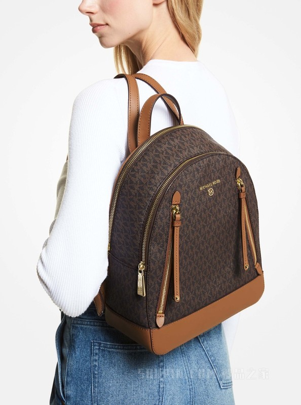 Brooklyn 中号老花双肩包