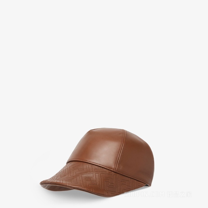 帽子 棕色皮革棒球帽