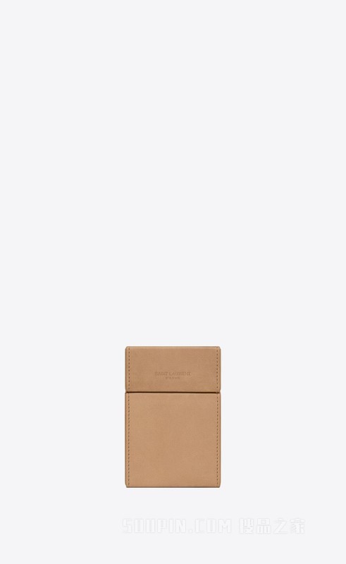 SAINT LAURENT PARIS植鞣皮革香烟盒