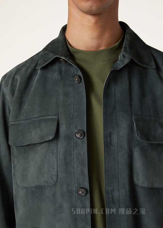 Loro Piana 男士外套式衬衫 小山羊皮