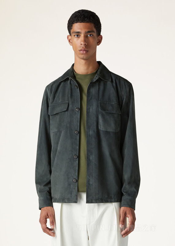 Loro Piana 男士外套式衬衫 小山羊皮