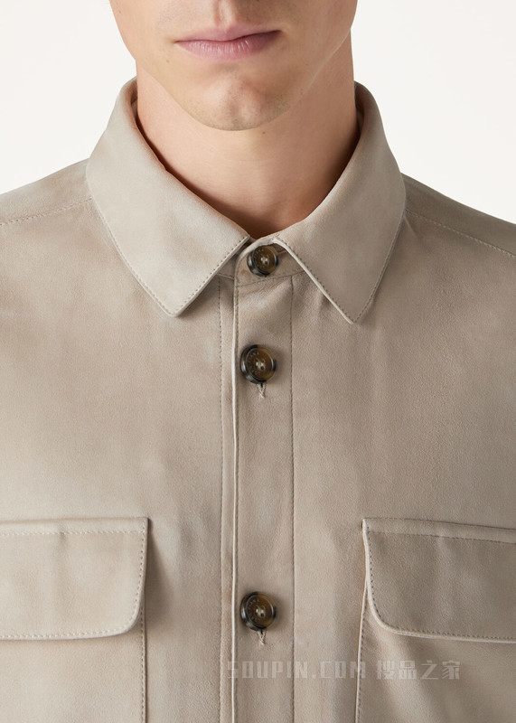 Loro Piana 男士外套式衬衫 小山羊皮