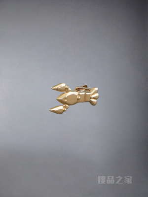 [早春新品][礼物]龙虾黄铜领带夹