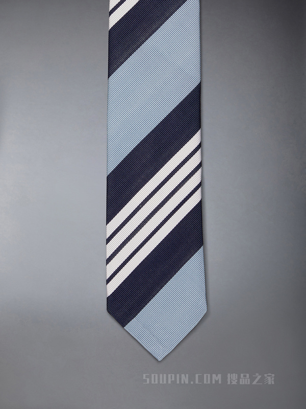 [早春新品][礼物]男士经典四条纹丝棉领带