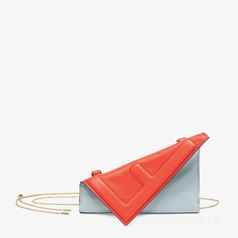 FENDI 手袋 FENDI/芬迪】Nano FENDI Flip手袋红色皮革迷你手袋