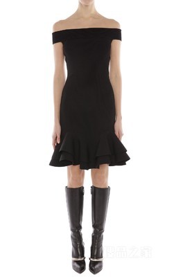 Off-The-Shoulder Knit Mini Dress