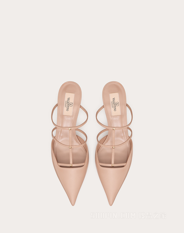ROCKSTUD WISPY小牛皮穆勒鞋（鞋跟高6厘米）