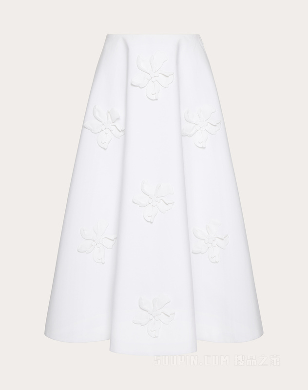 棉质府绸立体堆花工艺迷笛长裙
