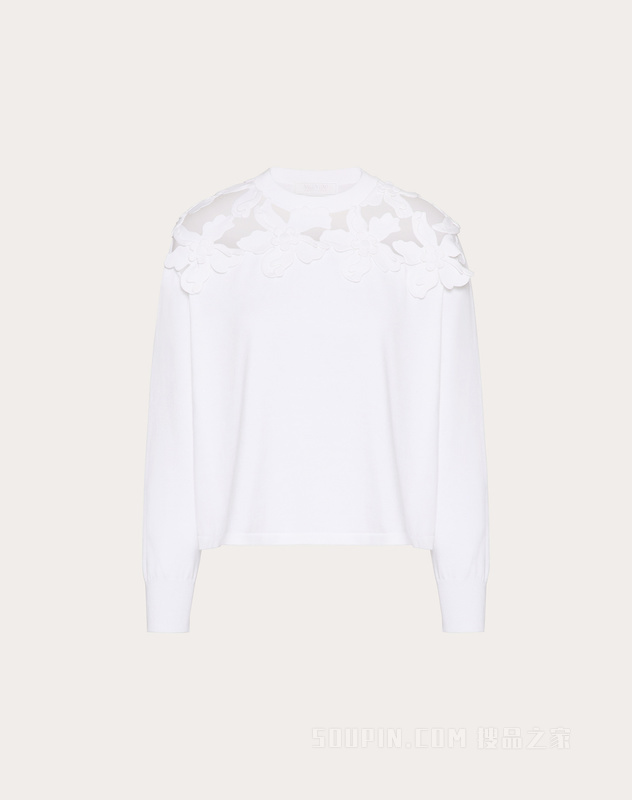 棉质立体堆花工艺卫衣