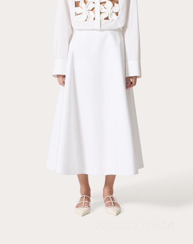 棉质府绸中长款迷笛长裙