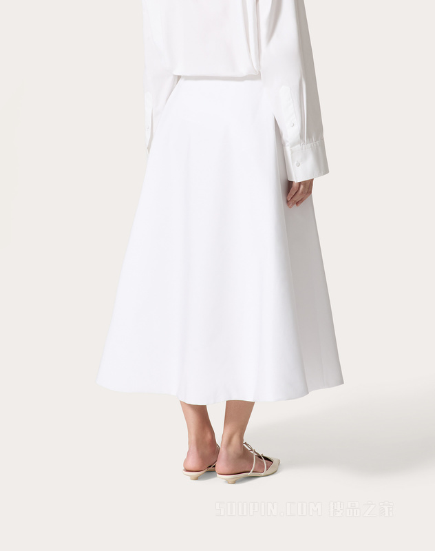 棉质府绸中长款迷笛长裙