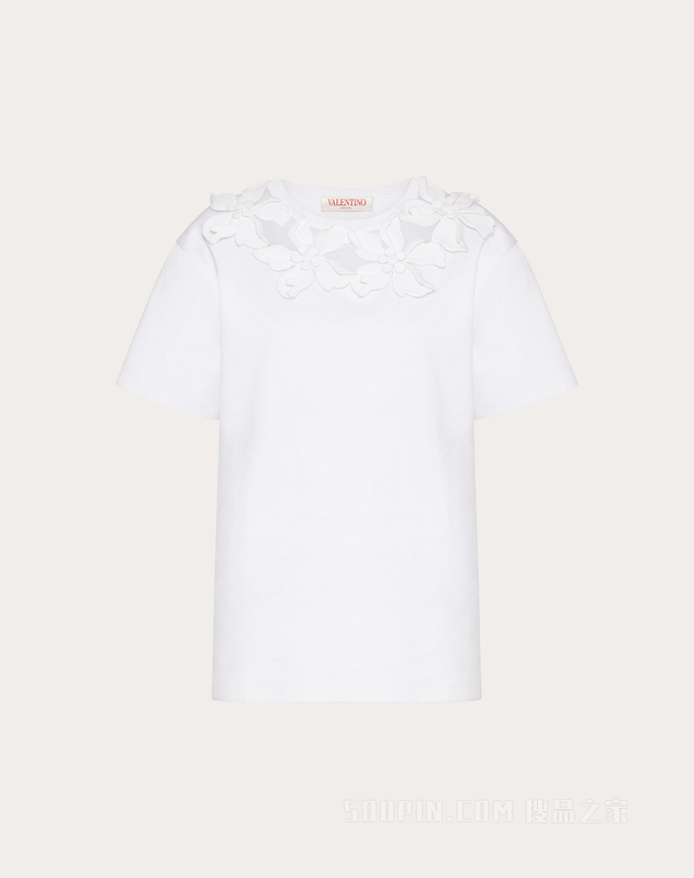 立体堆花工艺棉质T恤