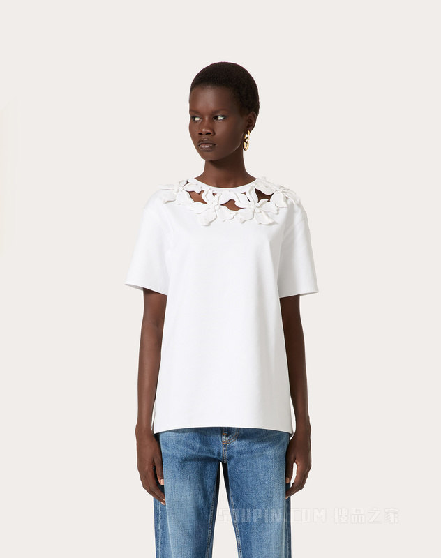 立体堆花工艺棉质T恤