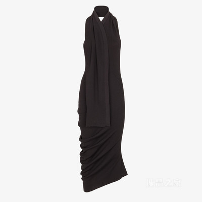 连衣裙 黑色棉质和桑蚕丝连衣裙
